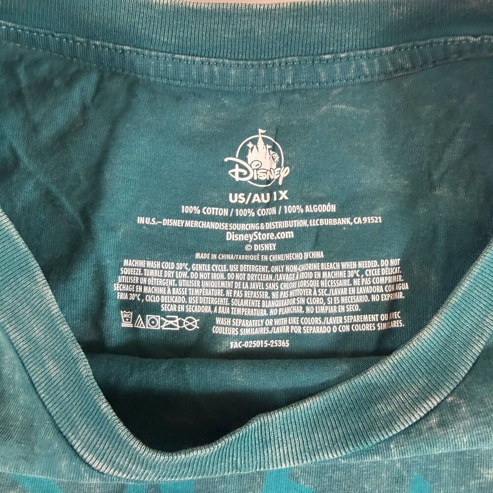 Disney World 4 Parks Icon Shirt 1X NWT Teal Acid Wash Most Magical Place Earth - Picture 4 of 6